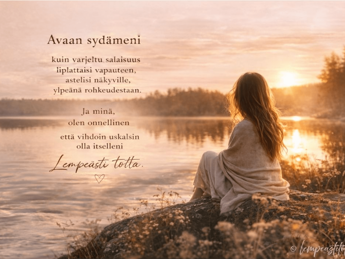 Olla lempeästi totta